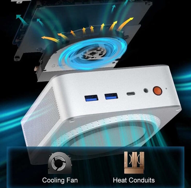 O mini PC com Core i9 é resfriado ativamente (Fonte da imagem: Ninkear)