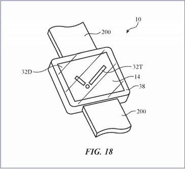 Exibição em duas fases. (Fonte da imagem: USPTO/Apple)