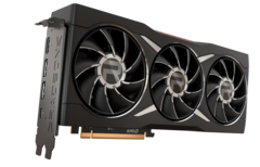 O AMD Radeon RX 6950 XT oferece um relógio de jogo maior e memória mais rápida por US$1.099. (Fonte de imagem: AMD)