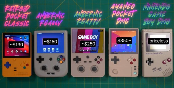 O Anbernic RG477V é maior do que muitos de seus rivais, mas também tem uma tela bem grande. (Fonte da imagem: Retro Game Corps)