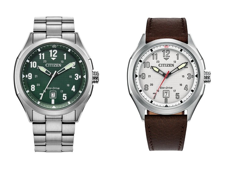 Os relógios Citizen Terra Force AW1890-51X (esquerda) e AW1890-19B (direita). (Fonte da imagem: Citizen, editado)