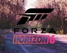 Banner do Forza Horizon 6 mostrando uma estrada japonesa