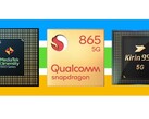 O MediaTek Dimensity 1000+ tem um bom desempenho. (Fonte de imagem: MediaTek/Qualcomm/HiSilicon - editado)