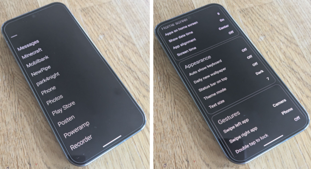 O app draw permite ocultar os aplicativos que você precisa, mas não usa, e as configurações do launcher permitem que você personalize a aparência da sua tela inicial (Fonte da imagem: Notebookcheck)