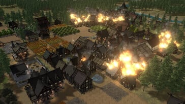 Uma imagem mostrando um incêndio em Patron.