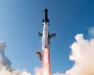 Lançamento da Starship. Espera-se que o foguete venha a substituir o Falcon 9 como principal veículo da SpaceX.