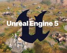 Logotipo do Unreal Engine 5 visto no mapa do Age of Empires 4 (Fonte da imagem: Xbox Gaming, Epic Games com edições)