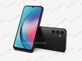 Uma renderização do "Galaxy A25 5G". (Fonte: OnLeaks x Giznext)