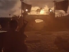 Uma captura de tela do trailer de Fallout: New California