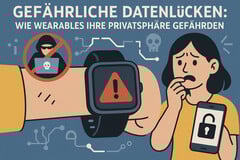 Lacunas de dados perigosas: Os wearables podem colocar sua privacidade em risco. (Fonte da imagem: DallE3)