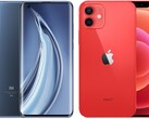 O Mi 10 Pro foi avaliado mais alto por suas qualidades de áudio do que o iPhone 12. (Fonte da imagem: Xiaomi/Apple - editado)