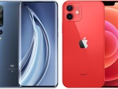 O Mi 10 Pro foi avaliado mais alto por suas qualidades de áudio do que o iPhone 12. (Fonte da imagem: Xiaomi/Apple - editado)