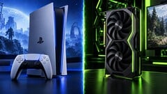 Renderizações geradas por IA da PS6 e da GPU RTX 6060 da Nvidia.