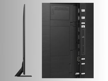 Vista lateral e traseira da Samsung 85 polegadas QN90C QLED TV (Fonte da imagem: Best Buy)