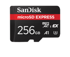O primeiro cartão microSD Express da Sandisk. (Imagem: Sandisk)