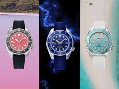 Da esquerda para a direita (na foto), o Seiko Prospex SPB541, SPB543 e SPB539. (Fonte da imagem: Seiko - editado)