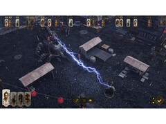 Uma captura de tela de Shadow of the Road que mostra o combate por turnos no jogo. (Fonte da imagem: Steam)