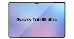 O Galaxy Tab S8 Ultra deverá chegar junto com outros dois tabuleiros da série S8. (Fonte da imagem: @UniverseIce - editado)