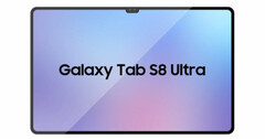 O Galaxy Tab S8 Ultra deverá chegar junto com outros dois tabuleiros da série S8. (Fonte da imagem: @UniverseIce - editado)