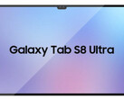 O Galaxy Tab S8 Ultra deverá chegar junto com outros dois tabuleiros da série S8. (Fonte da imagem: @UniverseIce - editado)