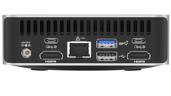 Portas de conectividade na parte traseira com a porta USB 4 (Fonte da imagem: IT Home)