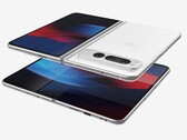 O Pixel Fold deve estar mais próximo em capacidade de bateria do Pixel 7 Pro do que o Galaxy Z Fold4. (Fonte de imagem: @OnLeaks)