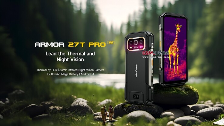 O Armor 27T Pro não é particularmente fino. (Imagem: Ulefone, via GSMArena)