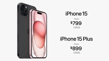 O iPhone 15 e o 15 Plus são lançados pelo mesmo preço do iPhone 14 e do 14 Plus. (Fonte da imagem: Apple)