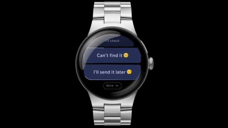 Respostas inteligentes na imagem do Pixel Watch (Fonte da imagem: Google)