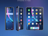 Um renderizador de como um híbrido dobrável de iPhone/iPad poderia ser (Fonte de imagem: Roy Gilsing)