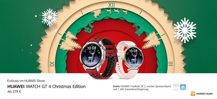 O Watch GT 4 Christmas Edition. (Fonte: Huawei DE)