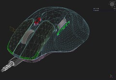 Captura de tela do modelo de código aberto do Keychron M6 8K no FreeCAD