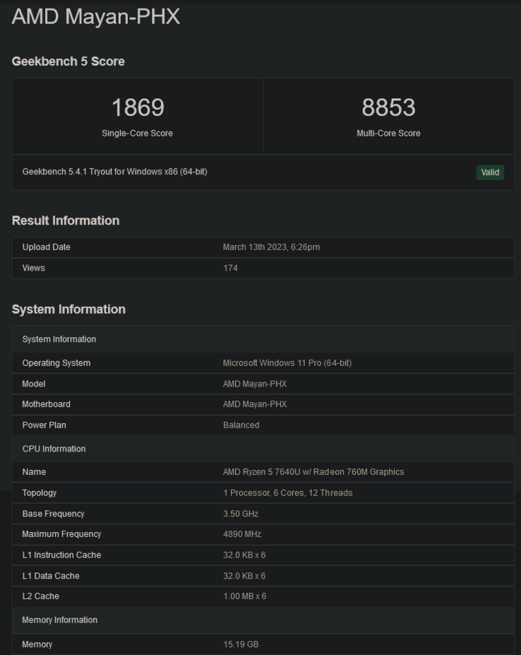 (Fonte de imagem: Geekbench)