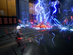 Em Terminull Brigade, os jogadores se unem como executores cibernéticos para derrubar facções de IA desonestas em uma cidade com tema cyberpunk. Na foto, uma captura de tela do jogo. (Fonte da imagem: Steam)