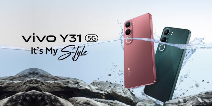 O Vivo Y31 vem nas opções de cores vermelho-rosa e verde-diamante (Fonte da imagem: Vivo)