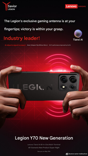 Teaser de desempenho WiFi do próximo celular Lenovo Legion (tradução automática)