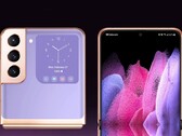 Um conceito de renderização de como o próximo Galaxy Z Flip pode parecer. (Fonte de imagem: LetsGoDigital)