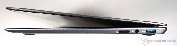 Right-hand side: microSD card slot, 3.5 mm jack, USB 3.0 Type-A