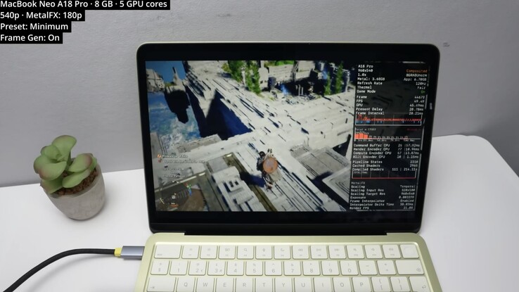 O Crimson Desert é executado no A18 Pro, mas há uma captura um pouco embaçada.