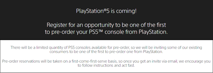 Anúncio de pré-encomenda direta PS5. (Fonte de imagem: PlayStation US - editado)