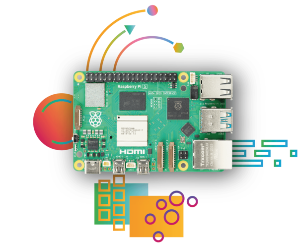 O Raspberry Pi 5 é uma ótima solução como cliente de streaming de jogos com portas suficientes para conectar um mouse, teclado e gamepad, se necessário (Fonte: RaspberryPi.org)