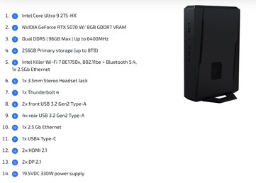 A variante com o Core Ultra 9 275HX.