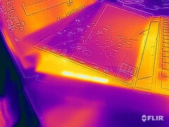 Teste de tensão de temperatura da superfície (unidade base embaixo do ScreenPad)