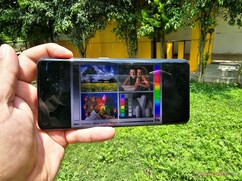 Visualização ao ar livre sob a luz do sol