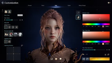 Na imagem: O criador de personagens em AION 2.