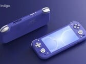 O Anbernic RG 55G1 estará disponível para compra em três cores, incluindo o azul índigo.