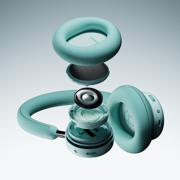 O CMF Headphone Pro tem um seletor, um controle deslizante e um botão personalizável. (Fonte da imagem: CMF by Nothing)