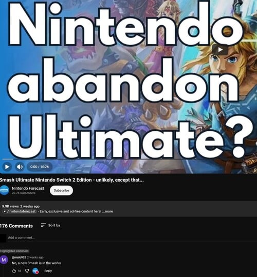Malo392 divulga informações sobre o novo jogo “Super Smash Bros. Switch 2”
