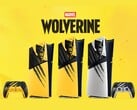 São apresentadas capas para controles e consoles PS5 com o tema Wolverine, da Marvel
