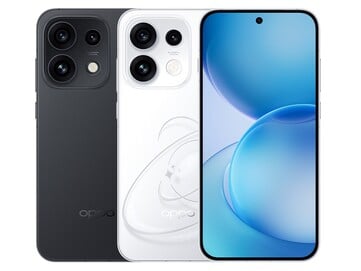 Oppo Reno 16 Pro nas cores Preto Starlight e Branco Pop.